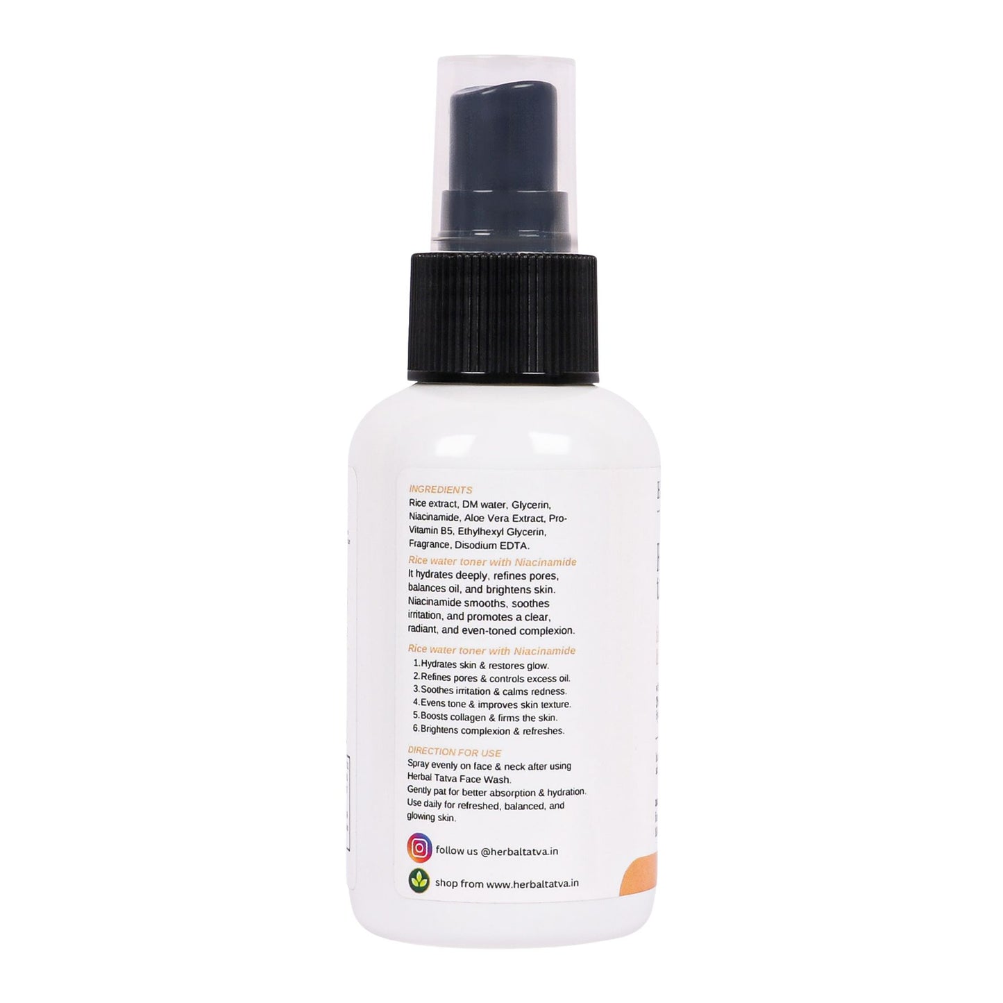 Rice Water Toner Mist with 3% Niacinamide | For Skin Tightening & Lightening | 100ml