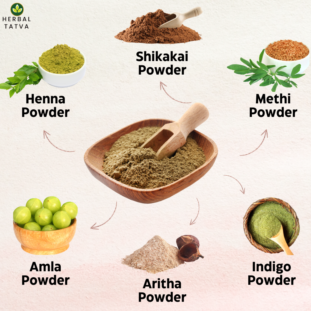 Henna Based Black Hair Color 100g | Organic Herbal Hair Colour | PPD Free & Chemical Free