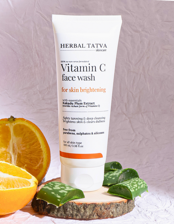2% Vitamin C Face Wash 100ml | For Skin Brightening & De-Tan | With Kakadu Plum Extracts, Orange Peel Extracts
