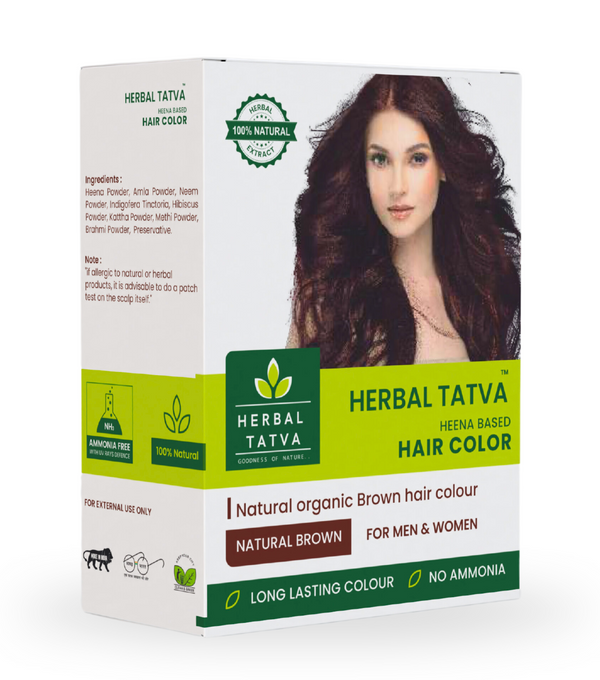 Henna Based Brown Hair Color 100g | Organic Herbal Hair Colour | PPD Free & Chemical Free