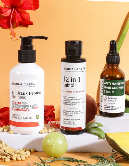 Hair Growth Kit | Shampoo, Hair Oil & Serum